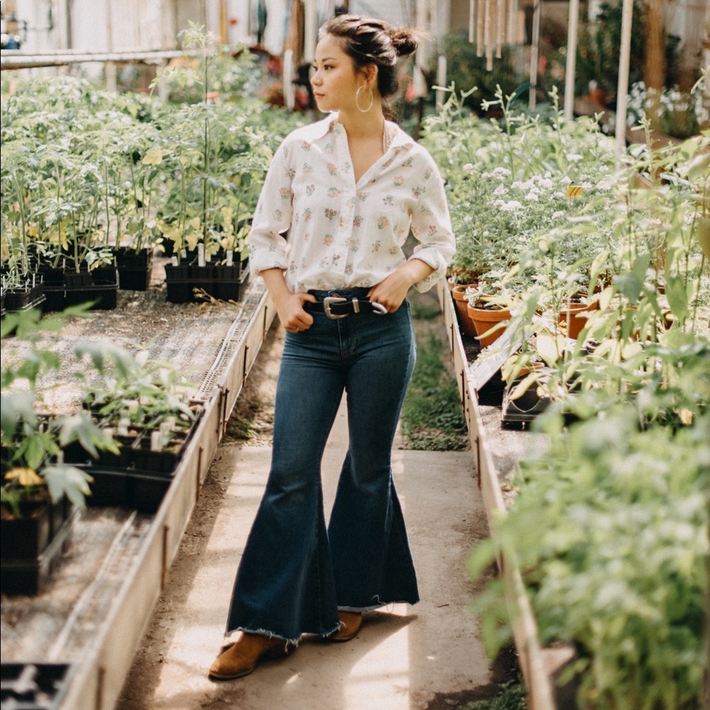 free people bell bottom flare jeans